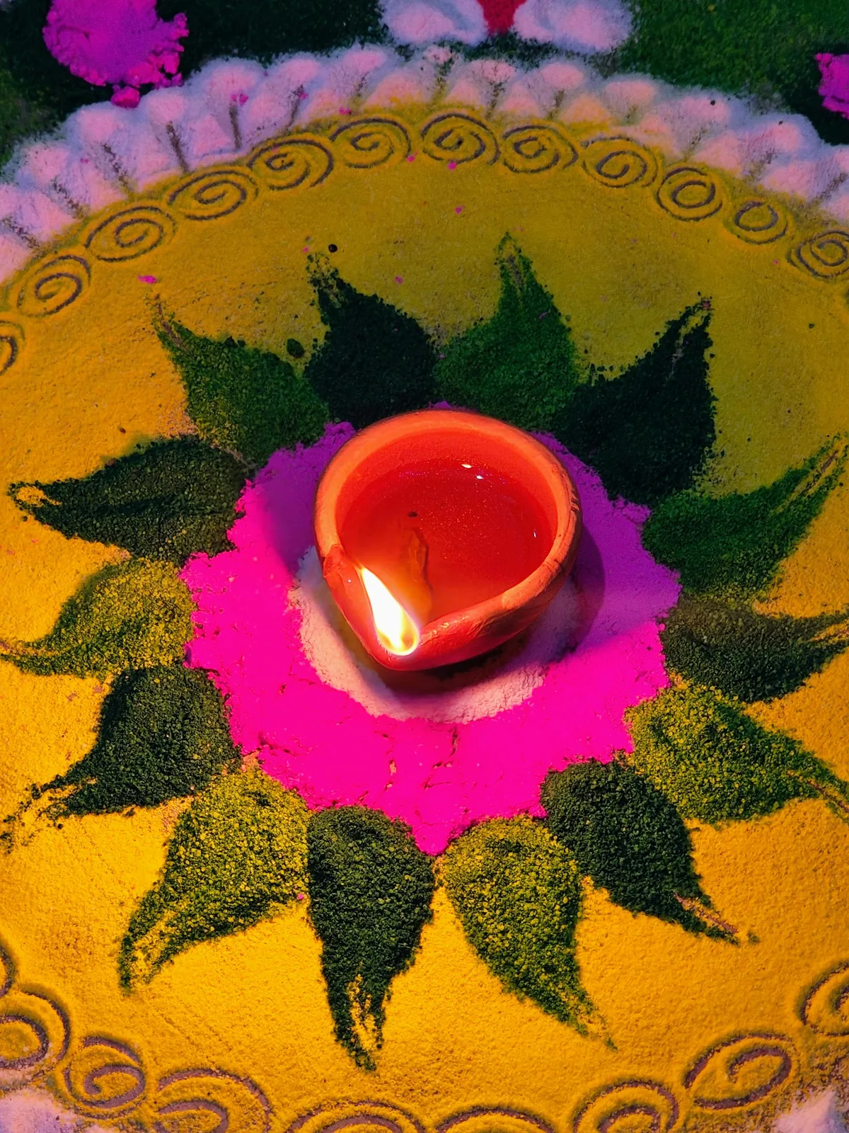 Kolam muggu — Sankranthi floor art